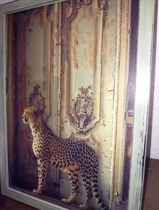 Cuadros Guepardo y Tigre Puerta Vintage