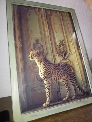 Cuadros Guepardo y Tigre Puerta Vintage