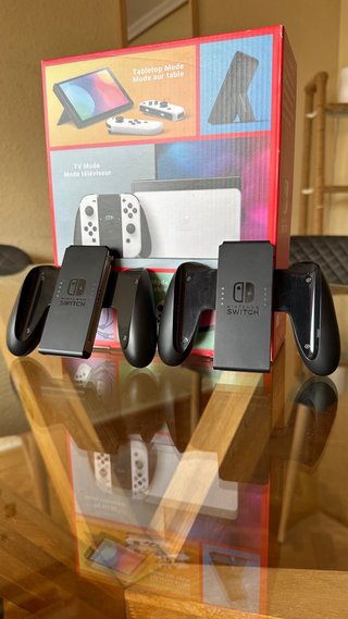 Nintendo Switch Oled + funda + microsd + protector