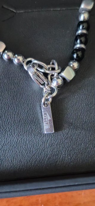 Pulsera Lotus Negra y Plateada