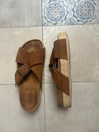 Sandalias de esparto con plataforma