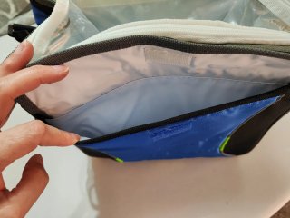 Bolsa nevera playa azul y verde
