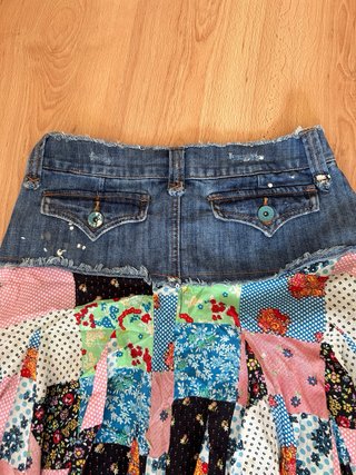 Falda vaquera patchwork mujer Talla M