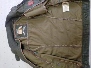 Chaqueta tejana verde y azul