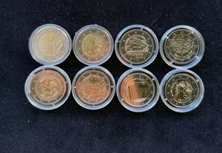 Estonia Colección 8 Monedas 2€ en calidad UNC