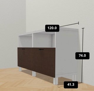 Aparador IKEA BESTÅ cristal y madera