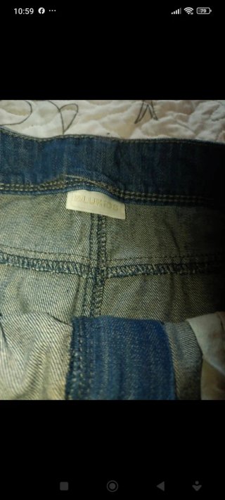 Gonna jeans con balze