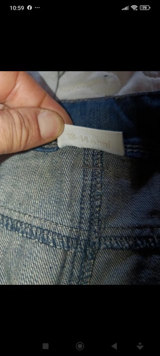 Gonna jeans con balze