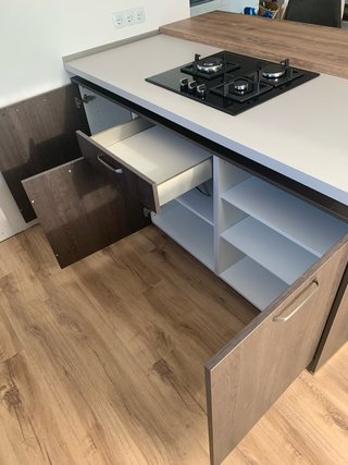 Módulo cocina con placa de gas