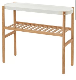 Mesa SATSUNAS Ikea bambú/blanco