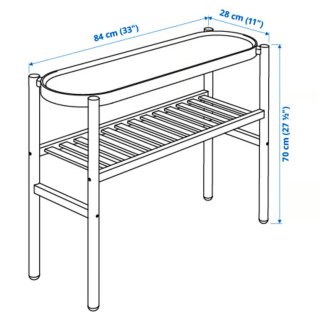 Mesa SATSUNAS Ikea bambú/blanco