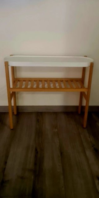 Mesa SATSUNAS Ikea bambú/blanco
