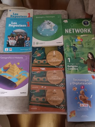 libros de texto Primero de la ESO 10 euros libro