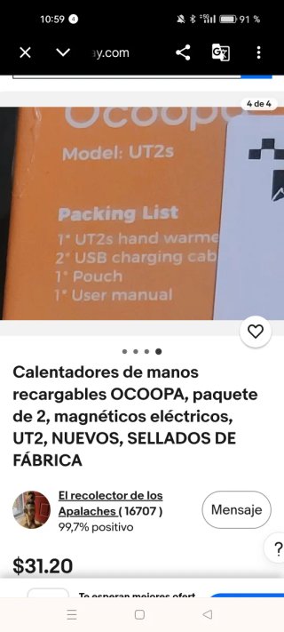 Calentadores de manos OCOOPA UT2 (2)