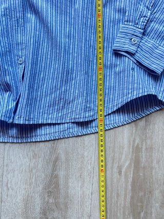 Camisa de rayas azul y blanca talla S