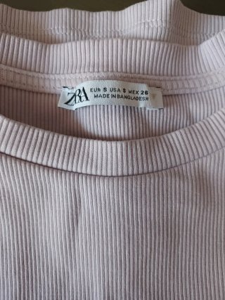 Top Zara volantes lila T. S. Bonito y veraniego