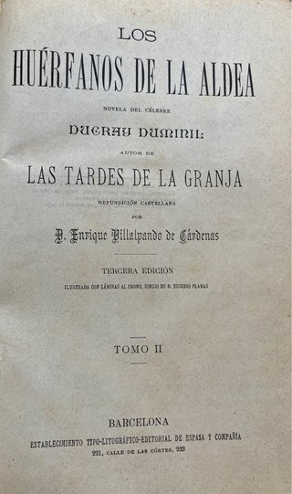 Ducray Duminil. Los huérfanos de la aldea. 2 Vol