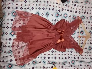 Camisón lencero marrón Talla L
