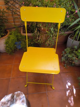 2 Sillas Amarillas Plegables Terraza