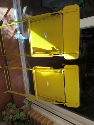 2 Sillas Amarillas Plegables Terraza