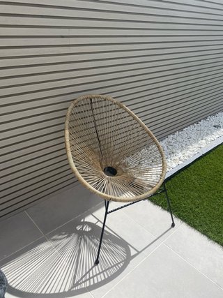 Silla exterior Acapulco beige y negra