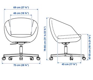 Silla de escritorio Ikea negra