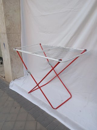!OCASIÓN! Tendedero Metálico Blanco y Rojo