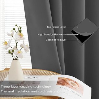 Cortinas Opacas MRTREES 140x225 Gris (2 uds)