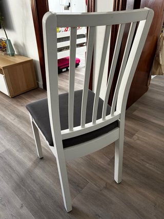 Juego 4 Sillas Ikea Nasinge Blanca Madera