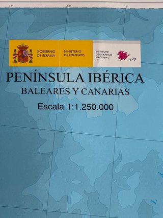Mapa relieve Península Ibérica y islas 127x88cm