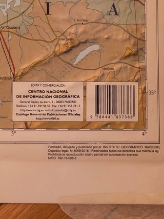 Mapa relieve Península Ibérica y islas 127x88cm