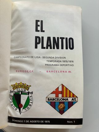 Revista encuadernada El Plantio Clun de Futbol
