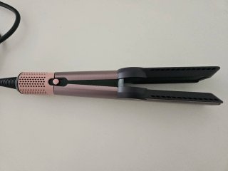 Piastra asciugacapelli, ispirazione Dyson Airstrait, tono ceramica rosa/oro rosa