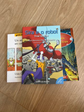 Lote 5 libros en galego. Idade recomendada 11 anos