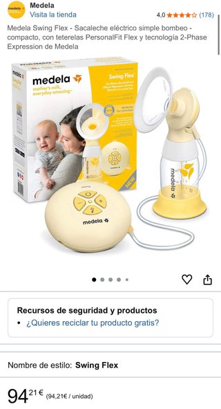 Sacaleches Medela Swing Flex Eléctrico