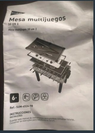 Mesa multijuegos futbolín