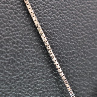 Cadena Veneciana Oro Blanco 18k + Colgante Azul
