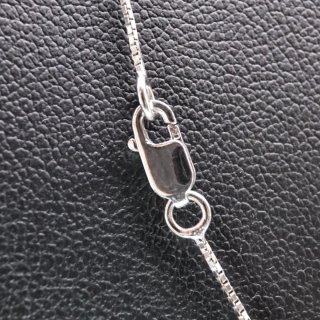 Cadena Veneciana Oro Blanco 18k + Colgante Azul