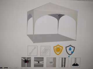 CARPA PLEGABLE 3X3 GRIS NUEVA