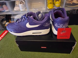 Nike Air Max 1 x Supreme Morado Blanco