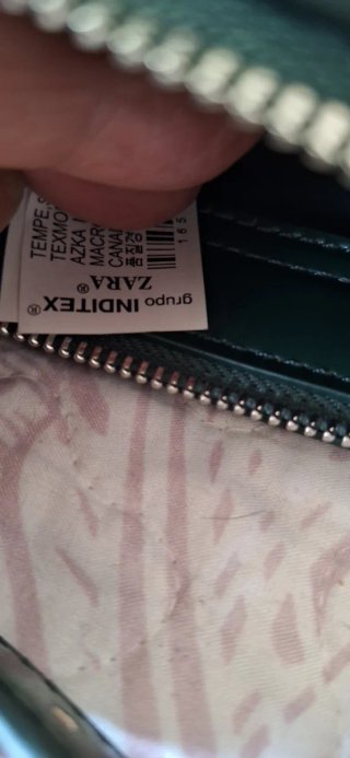 Bolso Zara rígido verde oscuro