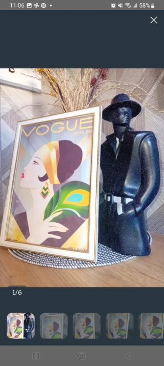 Cuadros Art Deco Mujeres Vogue