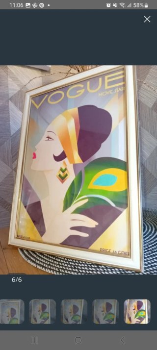 Cuadros Art Deco Mujeres Vogue