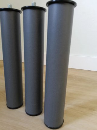 Patas cama acero color gris
