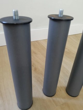 Patas cama acero color gris