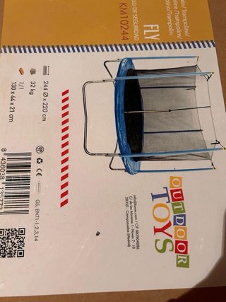 Cama elástica infantil con red de seguridad