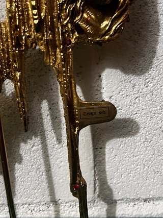 Crucifijo de Bronce. Cristo de Dalí. Marca Burro