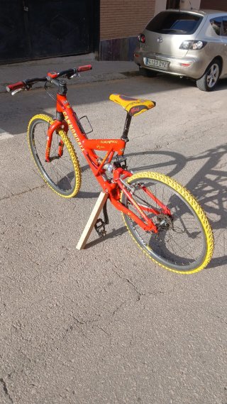 Cannondale Super V400 Bicicleta Montaña Roja