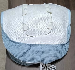 Saco Carrito Bebé Azul y Blanco