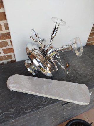 Ventilador de techo metalizado 5 aspas